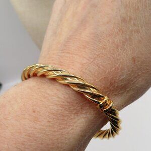 Vintage Milor Italy Bronze Gold Tone Twisted Bracelet